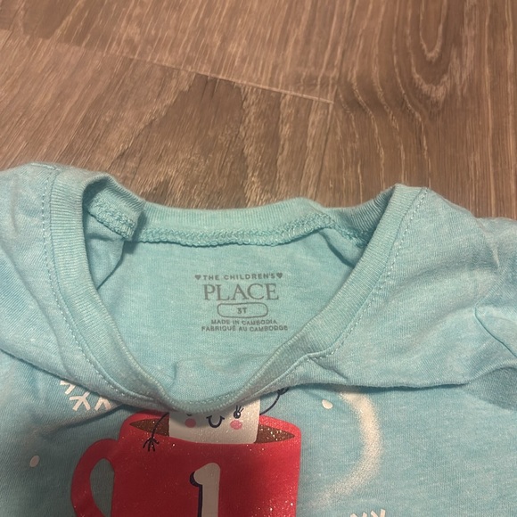 The Children's Place sparkle hot chocolate counting marshmallows long sleeve 3T - Picture 2 of 3